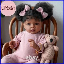 Lifelike Reborn Baby Doll Daisy 20 Inch Black Girl Newborn with Soft Body &