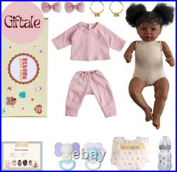 Lifelike Reborn Baby Doll Daisy 20 Inch Black Girl Newborn with Soft Body &