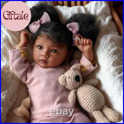 Lifelike Reborn Baby Doll Daisy 20 Inch Black Girl Newborn with Soft Body &