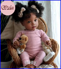 Lifelike Reborn Baby Doll Daisy 20 Inch Black Girl Newborn with Soft Body &