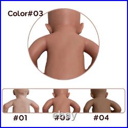 Lifelike Reborn Baby Dolls 18'' Full Silicone Body Newborn Girl Xmas Toy Gifts