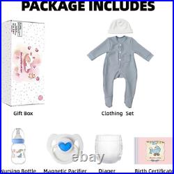 Lifelike Reborn Baby Dolls- 18 Inch Baby Boy Doll, Full Vinyl Body