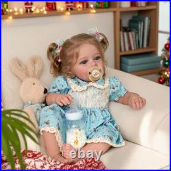 Lifelike Reborn Baby Dolls 18 Inch RealisticNewborn Baby Dolls Blond Girl Ha
