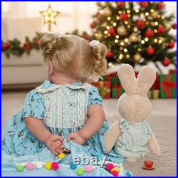 Lifelike Reborn Baby Dolls 18 Inch RealisticNewborn Baby Dolls Blond Girl Ha