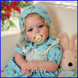 Lifelike Reborn Baby Dolls 18 Inch RealisticNewborn Baby Dolls Blond Girl Ha
