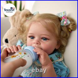 Lifelike Reborn Baby Dolls 18 Inch Realistic-Newborn Baby Dolls Blond Girl Han