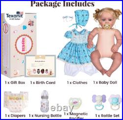 Lifelike Reborn Baby Dolls 18 Inch Realistic-Newborn Baby Dolls Blond Girl Han