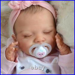 Lifelike Reborn-Baby Dolls 20Inch Sweet Smile Realistic Newborn Full Silicone