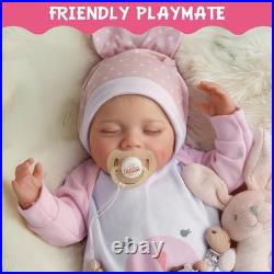 Lifelike Reborn-Baby Dolls 20Inch Sweet Smile Realistic Newborn Full Silicone