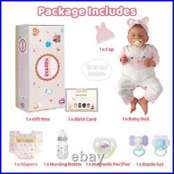 Lifelike Reborn-Baby Dolls 20Inch Sweet Smile Realistic Newborn Full Silicone