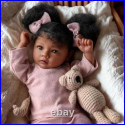Lifelike Reborn Baby Dolls Black Girl- 20 Inch Soft Body Realistic-Newborn Handm