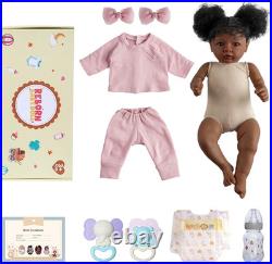 Lifelike Reborn Baby Dolls Black Girl- 20 Inch Soft Body Realistic-Newborn Handm