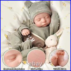 Lifelike Reborn Baby Dolls Boy 17-Inch Soft Body Realistic-Newborn Full Body V