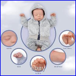 Lifelike Reborn Baby Dolls Boys 17-Inch Real Baby Feeling Realistic-Newborn Fu