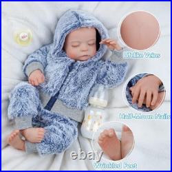 Lifelike Reborn Baby Dolls Boys 17-Inch Soft Body Realistic-Newborn Baby Fu