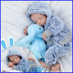 Lifelike Reborn Baby Dolls Boys 17-Inch Soft Body Realistic-Newborn Baby Fu