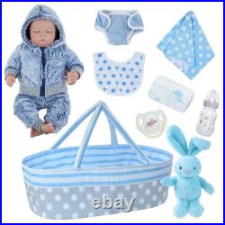 Lifelike Reborn Baby Dolls Boys 17-Inch Soft Body Realistic-Newborn Baby Fu