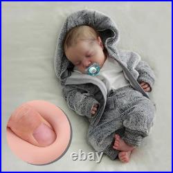 Lifelike Reborn Baby Dolls Silicone Full Body Boys 17-Inch Real Baby Feelin