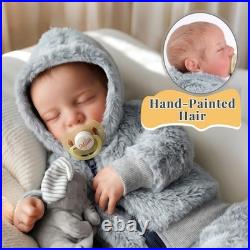 Lifelike Reborn Baby Dolls Silicone Full Body Boys 17-Inch Real Baby Feelin