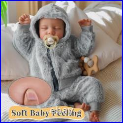 Lifelike Reborn Baby Dolls Silicone Full Body Boys 17-Inch Real Baby Feelin