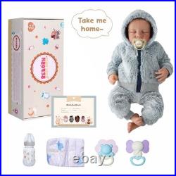 Lifelike Reborn Baby Dolls Silicone Full Body Boys 17-Inch Real Baby Feelin