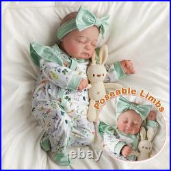 Lifelike Reborn Baby Dolls Twins, 20 Inch Realistic Newborn Boy Girl Soft Vinyl