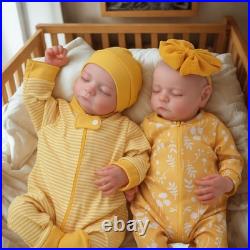 Lifelike Reborn Baby Dolls Twins, 20 inch Realistic Newborn Real Life Baby Boy G