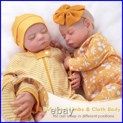 Lifelike Reborn Baby Dolls Twins, 20 inch Realistic Newborn Real Life Baby Boy G
