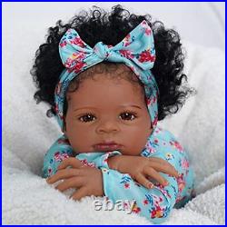 Lifelike Reborn Black Girl- 18-Inch Realistic Newborn Real Life Baby Dolls