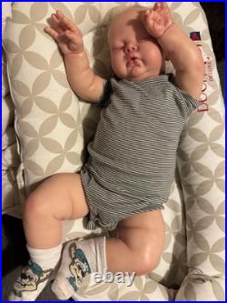 Lifelike Reborn Doll Blonde Straight Hair Light Complexion authentic pickle