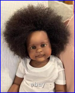 Lifelike Unfinished Rebornn Baby Doll 30in Toddler Rooted Hair Collect Toy Gifts