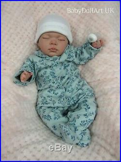 Lifelike newborn reborn baby girl doll, Little Apple 18 sleeping closed eyes