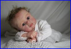 Linda K Smith Corbin Reborn Baby Doll 18 Tall 6 Pounds Lt Brown Rooted Hair
