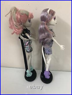 MONSTER HIGH Ghoul Chat 2-Pack Rochelle Goyle & Catrine Demew Dolls Complete HTF