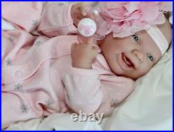 MY SNOW BABY GIRL! Berenguer Life Like Reborn Preemie Pacifier Doll +Extras