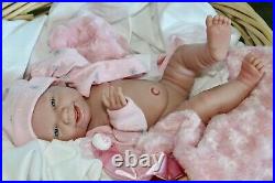 MY SNOW BABY GIRL! Berenguer Life Like Reborn Preemie Pacifier Doll +Extras