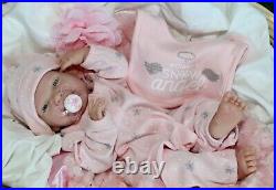 MY SNOW BABY GIRL! Berenguer Life Like Reborn Preemie Pacifier Doll +Extras