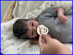 Mick Awake By Adrie Stoete Reborn Doll With COA aa Biracial Baby Doll Curly Hair