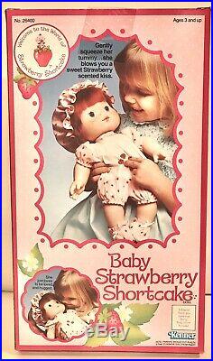 Mint-condition RARE Vintage 1982 Baby Strawberry Shortcake 13 Doll Kenner NIB
