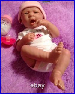 My Adorable Baby Girl! Berenguer Preemie Lifelike Reborn Doll W Pacifier, Bottle