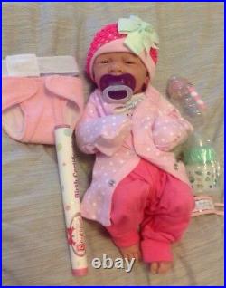 My Adorable Baby Girl! Berenguer Preemie Lifelike Reborn Doll W Pacifier, Bottle