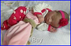 NEWBORN SLEEPING Reborn Baby GIRL Doll REALBORN LAILA Full LIMBS