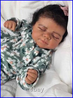 NEW 18 Reborn AA Baby Doll With Rooted Curly Hair Pascale Sculpt