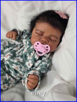 NEW 18 Reborn AA Baby Doll With Rooted Curly Hair Pascale Sculpt