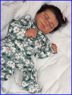 NEW 18 Reborn AA Baby Doll With Rooted Curly Hair Pascale Sculpt