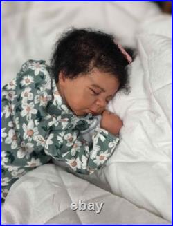 NEW 18 Reborn AA Baby Doll With Rooted Curly Hair Pascale Sculpt