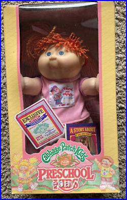 NEW In BOX 1991 Hasbro Cabbage Patch Kids PreSchool Kids Doll #30400 COLORS RED