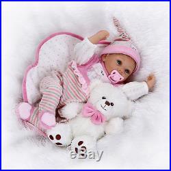 NPK 2017 22/ 55cm Full Silicone Soft Vinyl Real Looking Reborn Baby Girl Dolls