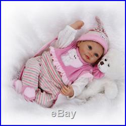 NPK 2017 22/ 55cm Full Silicone Soft Vinyl Real Looking Reborn Baby Girl Dolls