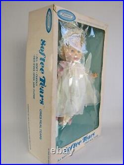 NRFB Vtg 1960s Horsman 18 Softee Tears Blonde Large Baby Doll Irene Szor #4553